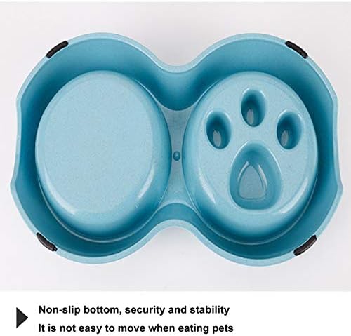 Tineer Stainless Steel Pet Slow Feeder Bowl for Puppy & Small Dogs Cats