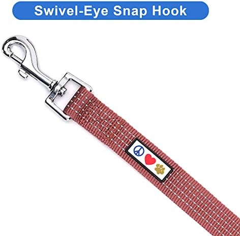 Pawtitas Marsala Brown Dog Leash 6 ft XS/S Reflective Durable Lightweight Dog Lead for Small Dogs and Puppies