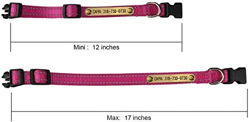 SINYUDUN Personalized Reflective Dog Collars with Customized ID Tags