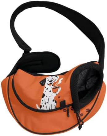 COEQINE Small Dog Crossbody Sling Walking Bag Pet Carrier for Small Pets