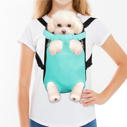 FEimaX Dog Carrier Backpack Pet Legs Out Front Cat Travel Bag, Adjustable Puppy Backpacks Carriers Hands-Free for Small Medium Dogs Cats Hiking Traveling Camping Daily Walking