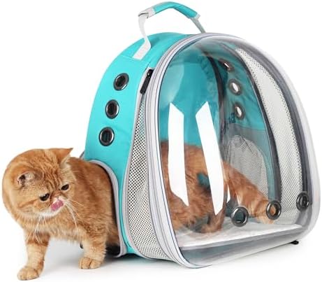 Lollimeow Cat Carrier Backpack, Expandable Bubble Pet Carrier for Cats and Small Dogs, Airline Approved Travel Backpack for Hiking, Walking & Outdoor Adventures - Supports up to 16 lbs