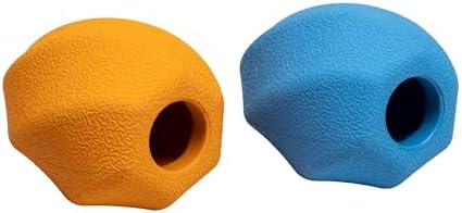Amazon Basics Interactive Durable Natural Rubber Dog Treat Dispensing Enrichment Chew Toy for Medium Dogs, Multi Color, 2-Pack