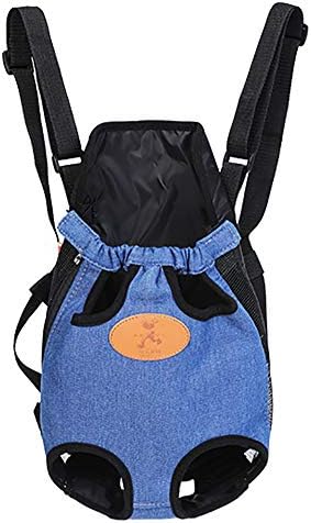 Front Cat Dog Backpack Travel Bag Sling Carrier Portable Outdoor Lightweight and Soft Comfortable Puppy Kitty Rabbit Double-Sided Pouch Shoulder Carry Tote Handbag Blue Small