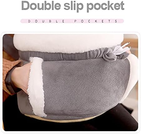 Warm Pet Carrier Bag Small Cat Dogs Backpack Winter Plush Pets Cage for Outdoor Travel Pet Hanging Chest Bags 6kg Load-Bearing (Color : Grey, Size : Large)