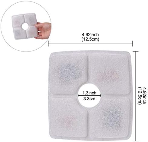 Cat Water Fountain Filters, 8 Packs Filter for Automatic Cat Water Filter, Carbon Replacement Filter for 84oz/2.5L Pet Water Fountain, Dog Water Dispensers