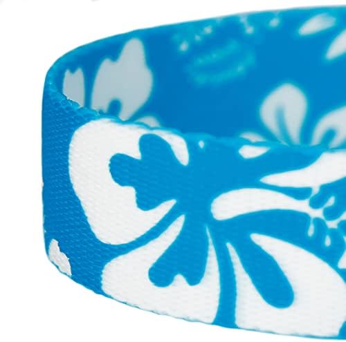 Country Brook Petz - Blue Hawaiian Everyday Dog Leash - Summer Breeze Collection Featuring Sunny Designs (6 Foot, 5/8 Inch Wide)