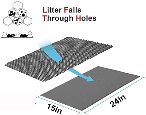 Bulkniu Cat Litter Mat, 15"x24", Waterproof, Durable & Easy to Clean, Grey