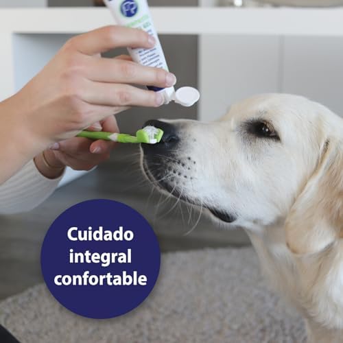 Canosept Dog Dental Care Kit (3 Pieces) - Dog Toothbrush, Toothpaste & Finger Brush - Peppermint Flavor Dog Teeth Cleaning Products - Plaque Remover & Breath Freshener