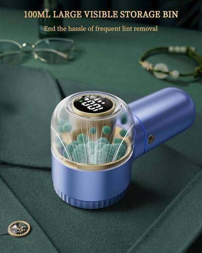 Fabric Shaver with Lint Brush, Large Lint Shaver with Digital Display
