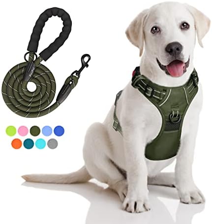 PoyPet Dog Harness and Leash Set, No Pull Vest with Front Clip and Handle