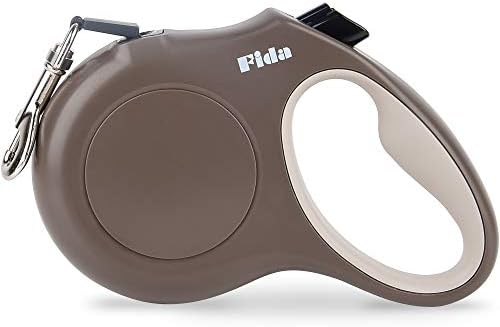 Fida Retractable Dog Leash X-Small Breed, 10 ft Durable Pet Walking Leash for Extra Small Dogs/Cats/Small Animals up to 18lbs, 360° Tangle Free, Coffee/Brown