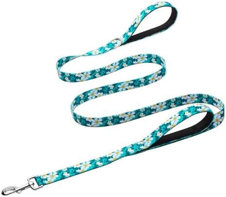Hikiko 6FT Dog Leash Padded Double Handle with Designed Pattern