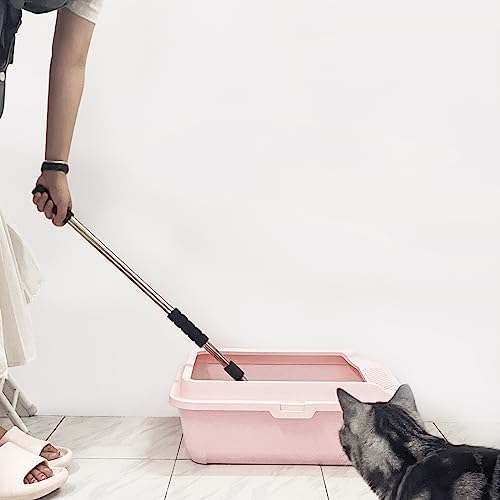 Depets Cat Litter Scoop, Long Handle Metal Litter Scooper - No Bending