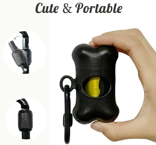 Bone Shaped Dog Poop Bag Dispenser with Leakproof Bags, 135 Count, Black