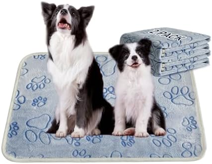 Qeils Reusable Puppy Pads, Washable Pee Pads, Leakproof 28"x 42" 2 Pack