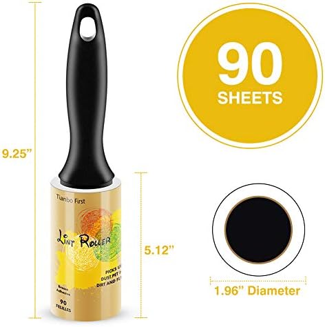 Extra Sticky Lint Rollers for Pet Hair, 450 Sheets, 5 Packs