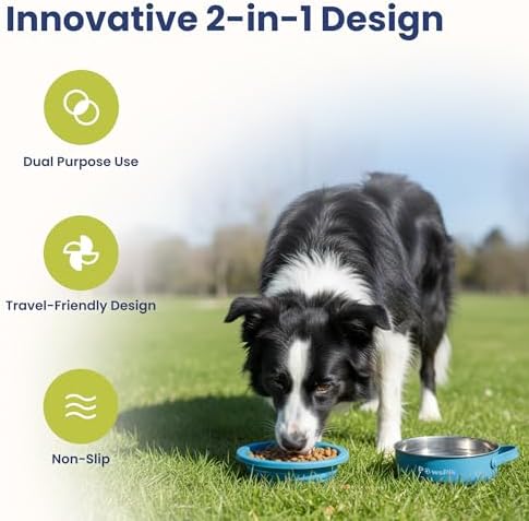PawsPik 2-in-1 Travel Dog & Cat Bowl – Collapsible BPA-Free Silicone