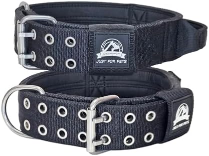 4-Layer Nylon Dog Collar,Heavy Duty for Large Dogs,Black L