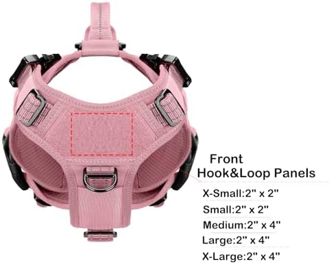 ICEFANG No Pull Tactical Dog Harness for Small Dogs,Adjustable Dog Vest