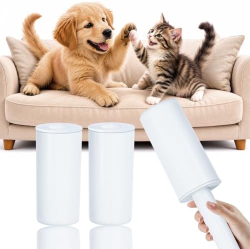Retractable Mini Home Travel Lint Roller Strong Sticky w/120 Sheets -2 Pack