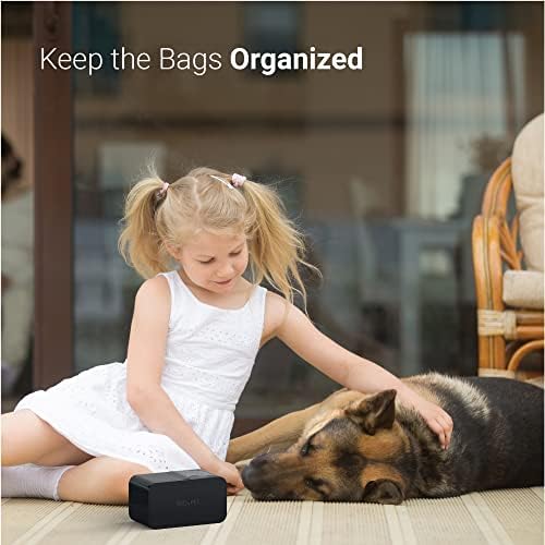 SVD.PET Doggie Waste Bag Dispenser, 120 Count, 8 Rolls, Black
