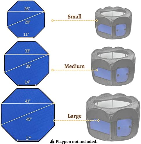 Dog Playpen Mat Pee Pad for Puppy Cat Octagon Shape Non-Slip Washable Whelping Pads Leakproof Potty Training Pads Reusable Absorption Pet Cage Liner