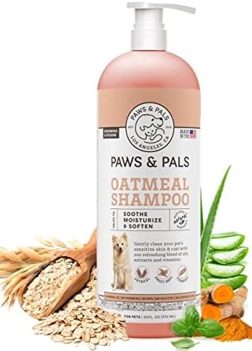 Natural Oatmeal Dog-Shampoo and Conditioner - 20oz Medicated Clinical Vet Formula Wash for All Pets Puppy & Cats - Made with Aloe Vera for Relieving Dry Itchy Skin Packaging may Vary
