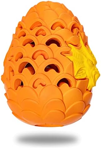 Indestructible Dog Toys for Large Aggressive Chewers - Durable Dragon Egg Dog Toy, Tough Treat Dispensing