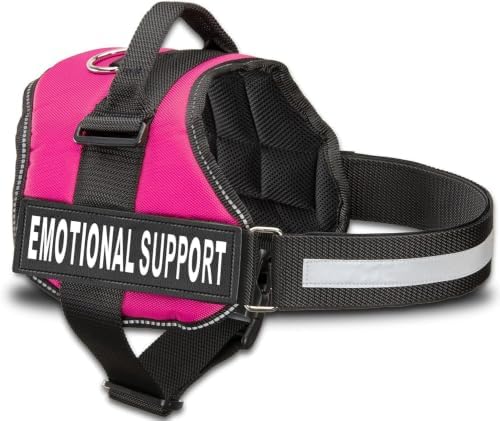 Industrial Puppy Emotional Support Vest Harness, XXS 13.5-17 in, Pink