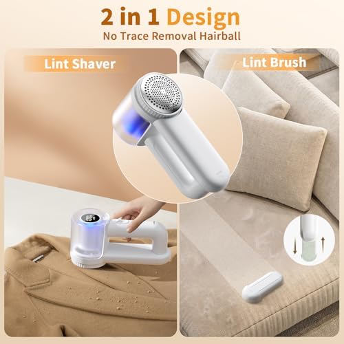 coldSky Large Fabric Shaver, 2-in-1 Electric Fabric Shaver & Lint Remover