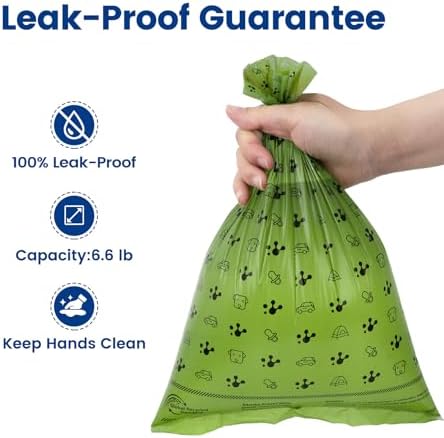 Dog Poop Bags, Extra Thick & Leak-Proof Doggie Bags, Lavender Scented Pet Waste Bags Made from 70% Certified Recycled Plastic, Easy Tear & Open Poop Bags for Dog Walking, 8 Rolls (120 Count)