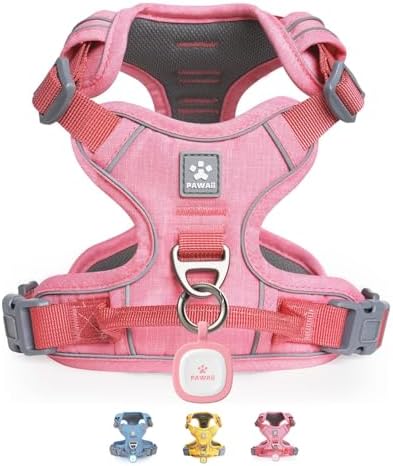 Pawaii No Pull Dog Harness with Pet ID Tag, Reflective Vest