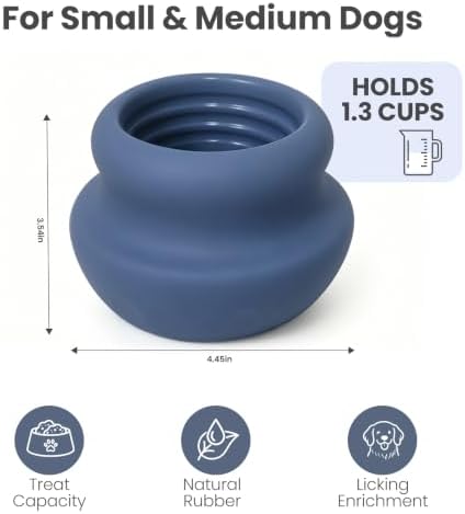 MateeyLife Freeze Dog Enrichment Lick Toy, Stuffable Frozen Lick Treat Bowl