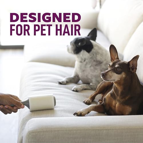 Scotch-Brite Pet Extra Sticky Hair Lint Roller, 600 Sheets Total, 6 Pack