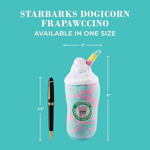 Haute Diggity Dog Starbarks Dogicorn Frapawccino Plush Dog Toy Drink Parody