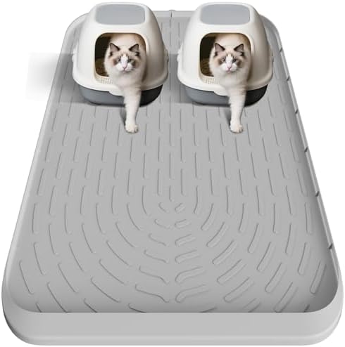 Cat Litter Box Mat, 40" x 28" Extra Large Cat Litter Mat