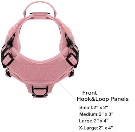 ICEFANG Tactical Dog Harness for Large Dogs,Reflective No Pull Dog Vest