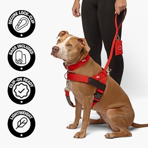 Dog Friendly Co. Poop Bag Holder for Leash, Dog Waste Bag (Sky Blue)