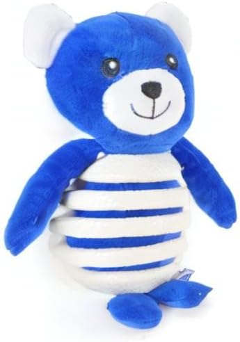 Rosewood Battersea Rubber Belly Bear, Multi Texture Dog Toy, 15cm x 21cm