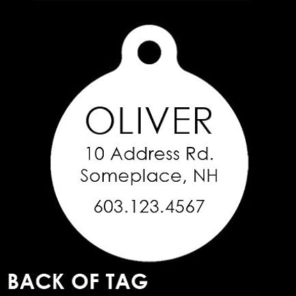 Medical Alert Dog Cat Pet ID Tag - I'm Diabetic and Blind - Personalize Colors and Add Contact Info to Back
