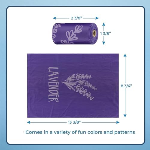 Best Pet Supplies Poop Bags for Dogs - Assorted Colors, 240 Bags