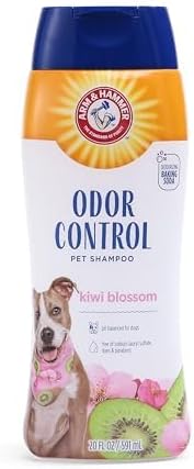 Arm & Hammer Deodorizing Dog Shampoo, Kiwi Blossom, 20 Fl Oz, 6-Pack | Tearless, moisturizing baking soda formula for sensitive skin, safe for dogs and puppies during regular baths