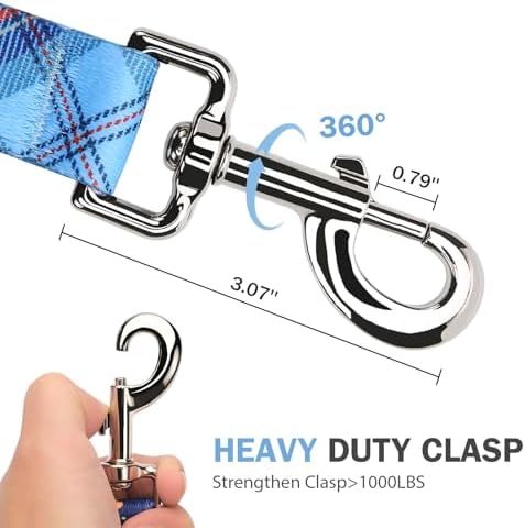 Hikiko 5FT Dog Leash Padded Double Handle with Designed Pattern