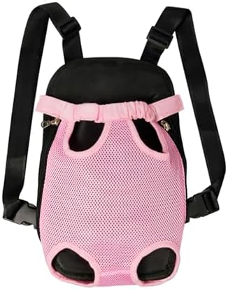 FEimaX Dog Carrier Backpack Pet Legs Out Front Cat Travel Bag, Adjustable Puppy Backpacks Carriers Hands-Free for Small Medium Dogs Cats Hiking Traveling Camping Daily Walking
