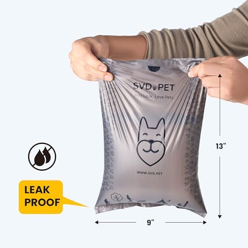 SVD.PET Dog Poop Bags Rolls with Hands-free Waste Bag Holder, 900 Bags