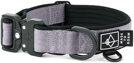 MADE TO ROAM Comfort Collar - Adjustable Nylon Dog Collar with Soft Comfortable Padding, Light Aviation Aluminum Metal Buckle for Small, Medium and Large Dogs (Montana Moonrise, Size 3)