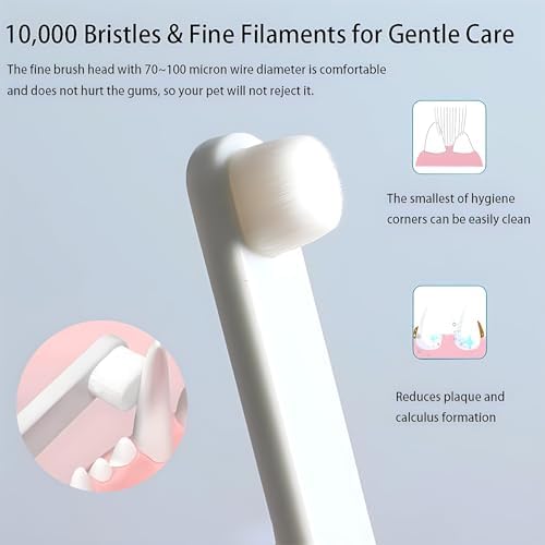 LINGXIYA Extra Soft Pet Toothbrushes Dental Cleaning Brushes,3 Pack Kit