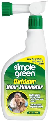 Simple Green Outdoor Odor Eliminator for Pets, Dogs, Ideal for Artificial Grass & Patio (32 oz Hose End Sprayer)