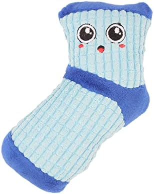 Squeaky Dog Toy, Plush, Blue - Funny Dog Chew Toys for Small Medium Dogs, Good for Dental Health